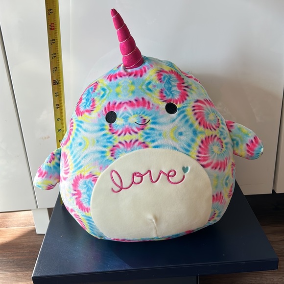 SQUISHMALLOW KellyToys - 16" - Milaina The Tied-Dyed Narwhal - Picture 3 of 9